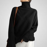 Ava | Camisola Feminina de Caxemira de Gola Alta