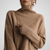 Ava | Camisola Feminina de Caxemira de Gola Alta