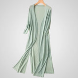 Wendy | Women's Long Cardigan - Lightweight Knit - 3/4 Sleeve - Overlay Essential