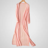 Wendy | Women's Long Cardigan - Lightweight Knit - 3/4 Sleeve - Overlay Essential