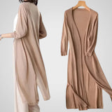 Wendy | Women's Long Cardigan - Lightweight Knit - 3/4 Sleeve - Overlay Essential
