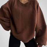 Carol | Camisola de Manga Comprida Larga com Decote Redondo para Mulher