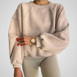 Carol | Camisola de Manga Comprida Larga com Decote Redondo para Mulher