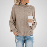 Soft | Women's High Neck Knit Long Sleeve Sweater