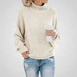 Soft | Women's High Neck Knit Long Sleeve Sweater