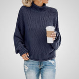 Soft | Women's High Neck Knit Long Sleeve Sweater