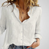 Elvir | Women's Button-Up Shirt - Lightweight Linen Blend
