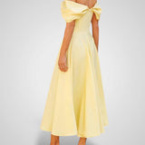 Elegant Off-Shoulder Maxi Dress with Pleated Design