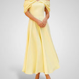 Elegant Off-Shoulder Maxi Dress with Pleated Design