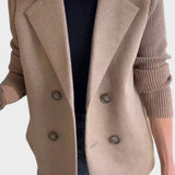 Elegante casaco com mangas de malha