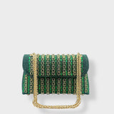 Stellina | Elegant shoulder bag with chain and colored diamonds