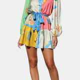 Fallon Mini Dress with Colorful Pattern