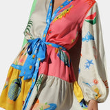 Fallon Mini Dress with Colorful Pattern