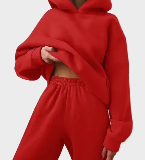 Maria | Conjunto de moletom com capuz e calças de treino