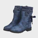 Botins elegantes de camurça