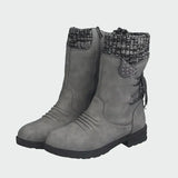 Botins elegantes de camurça