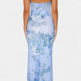 Iris Floral Lace Dress σε Μπλε Χρώμα