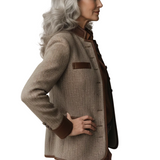 Clarine – Classic Stand-Collar Button Blazer Coat