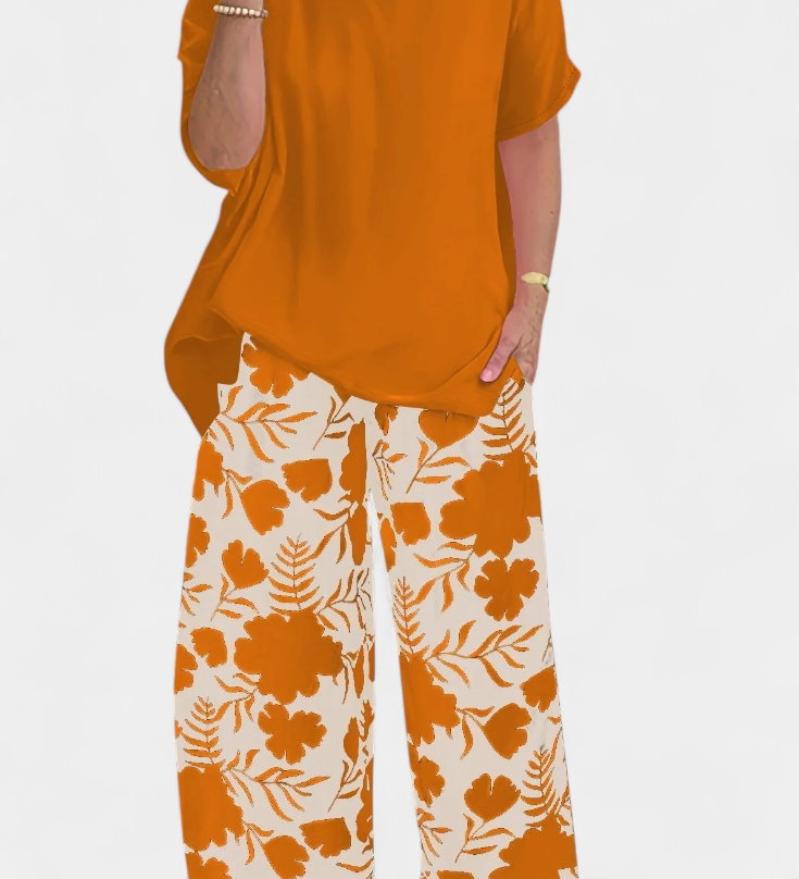 Aivy Floral Two Piece Loose Fit Set
