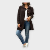 Long Coat with Classic Fit and Buttons