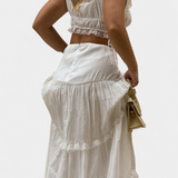 Ilys Romantic Lace Top and Long Voluminous Skirt Set