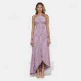 Iris - Lilac Ruffled Midi Dress