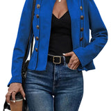 Daniela - Retro Suede Double-Breasted Jacket