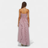 Iris - Lilac Ruffled Midi Dress