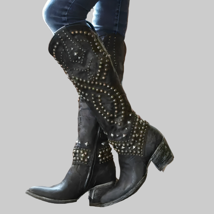 Monroe | Botas ocidentais de joelho alto