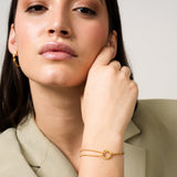 Bracelete Tênis Dourado na Caixa