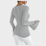 Audrie | Blouse com decote em V e manga à sino