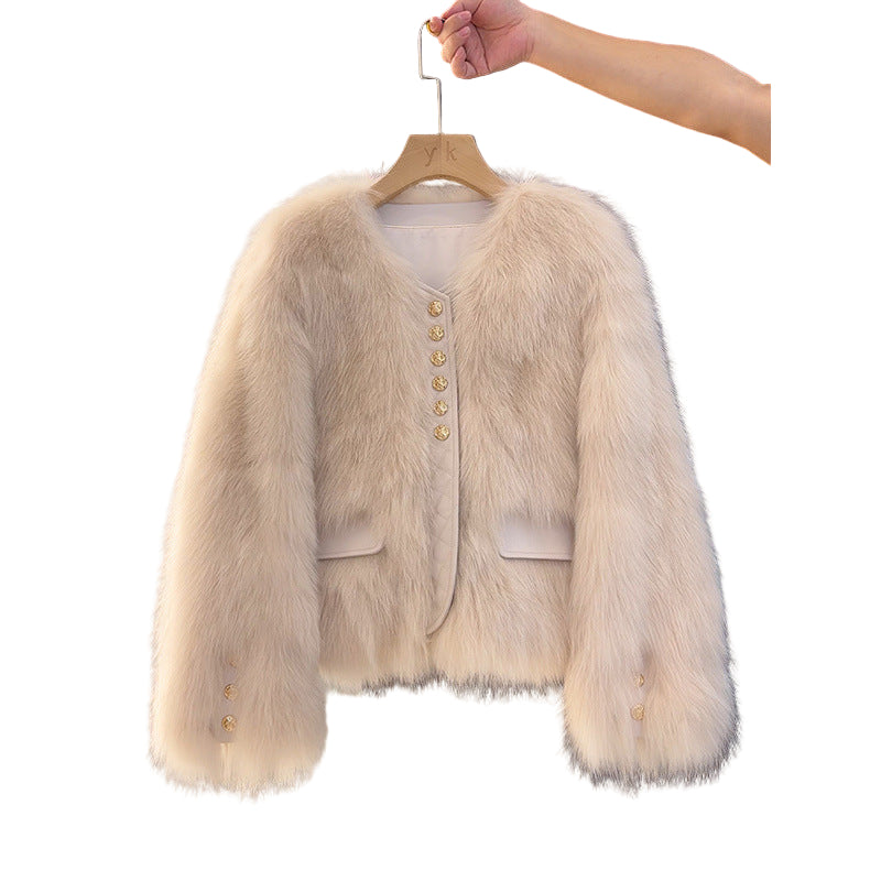 Aurelia Luxe Casaco de Pelo Sintético