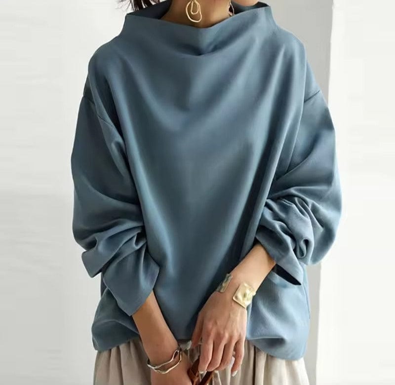 Elly | Camisola de Gola Alta de Malha com Toque Suave