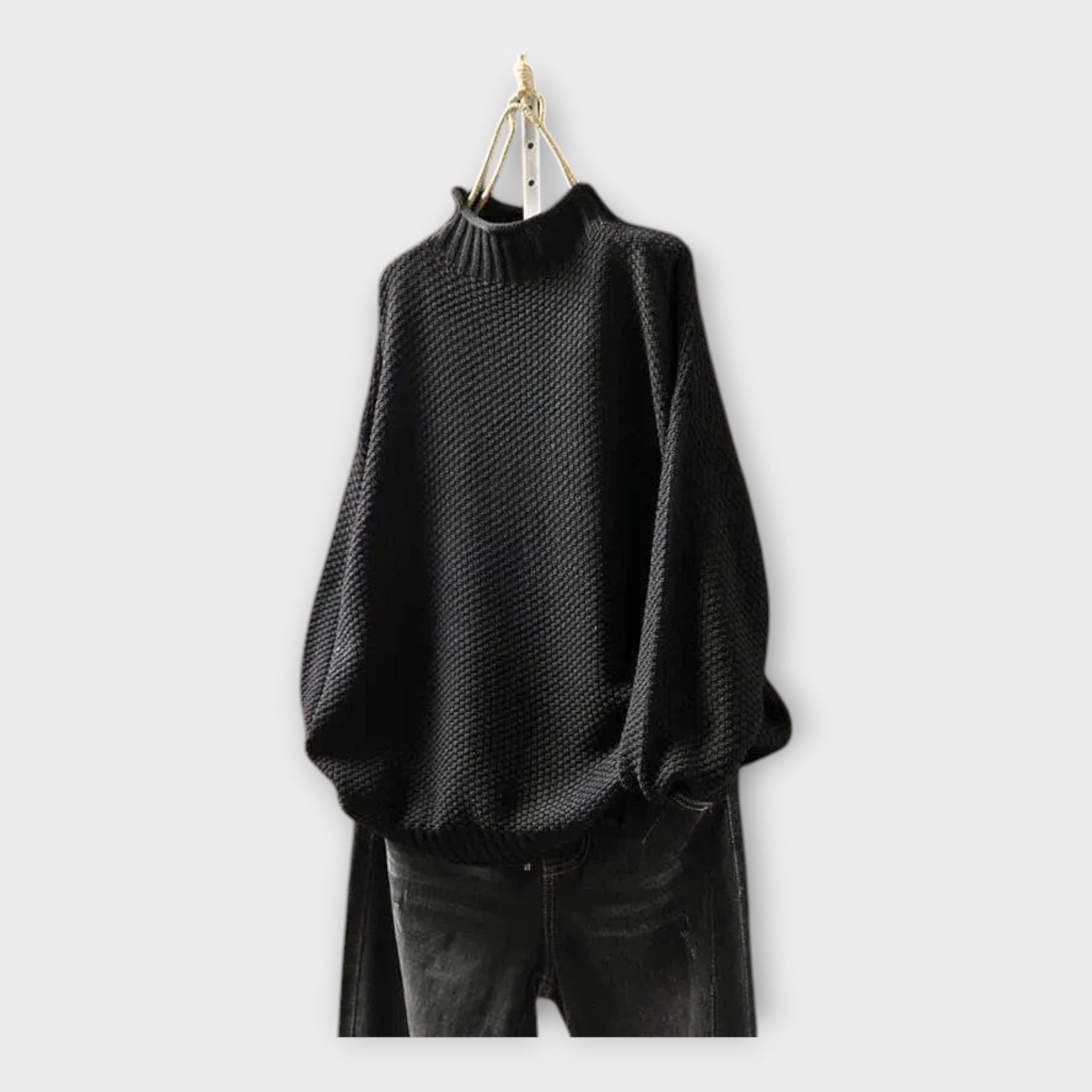 Camisola de malha de gola alta