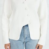 Clara - Casaco com Padrão Ondulado (Wave Cardigan)