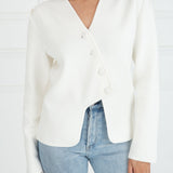 Clara - Casaco com Padrão Ondulado (Wave Cardigan)