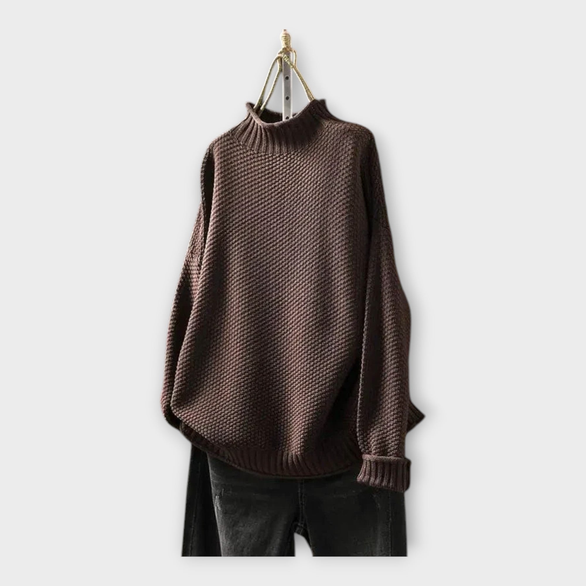 Camisola de malha de gola alta