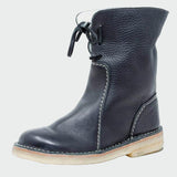 Botas de couro impermeáveis com forro de lã
