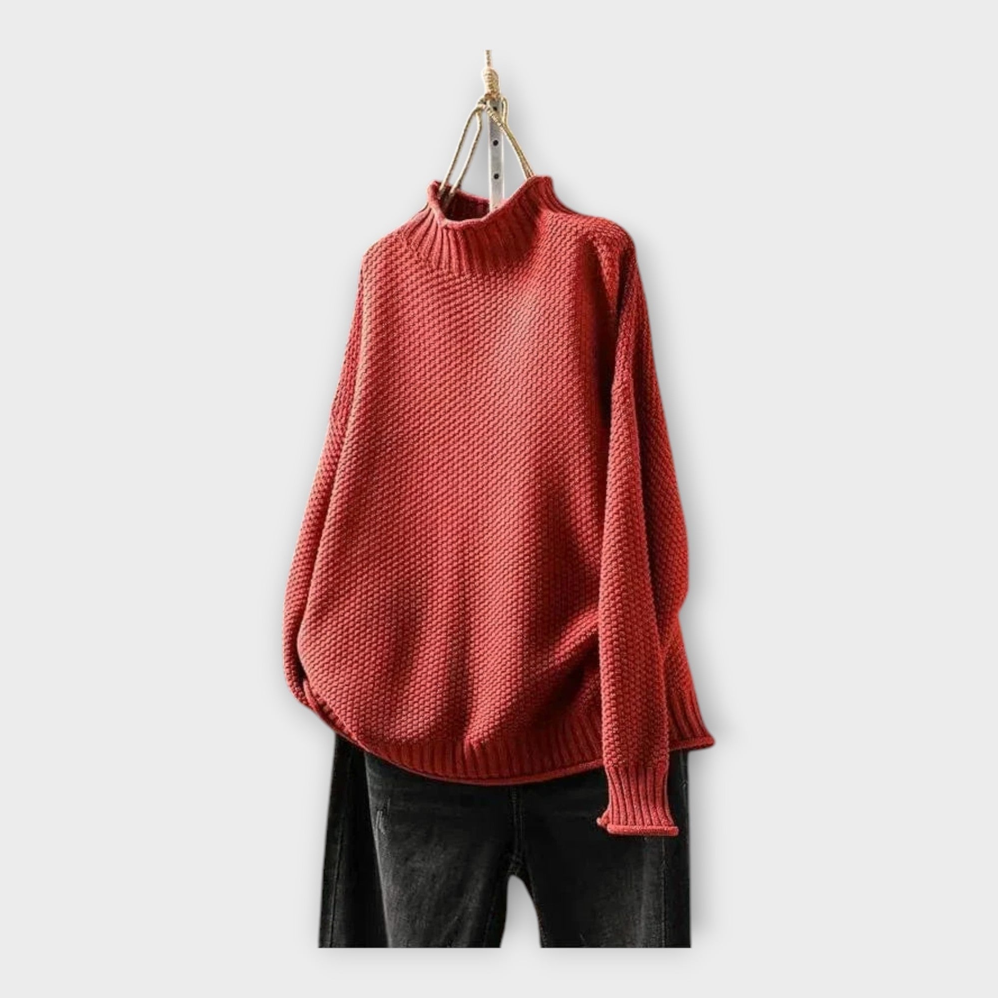 Camisola de malha de gola alta