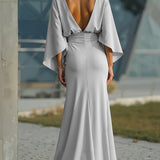 Vasso | Elegant V-neck dress with open back