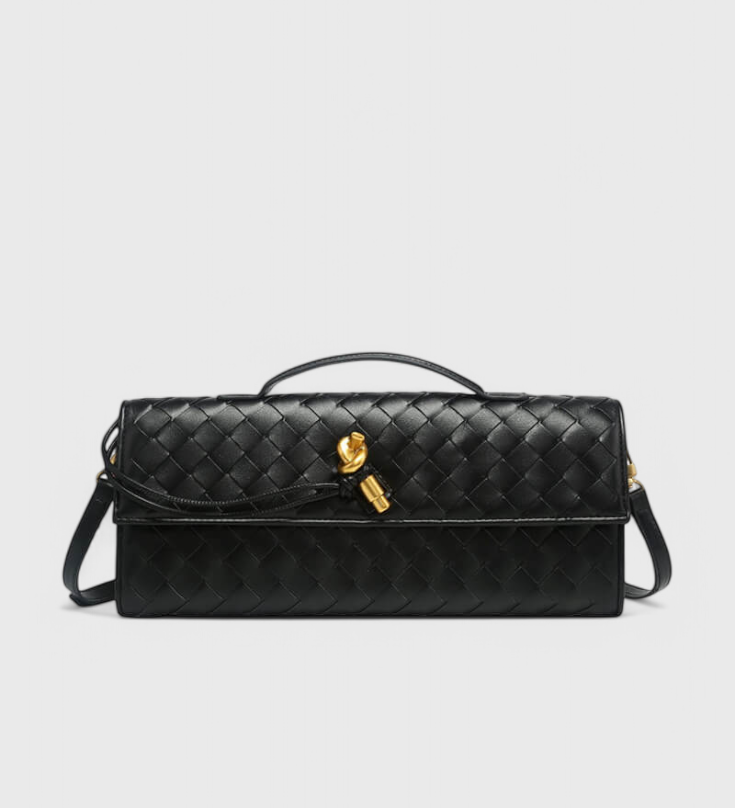 Melanie Clutch με Χρυσή Λεπτομέρεια Κόμπου