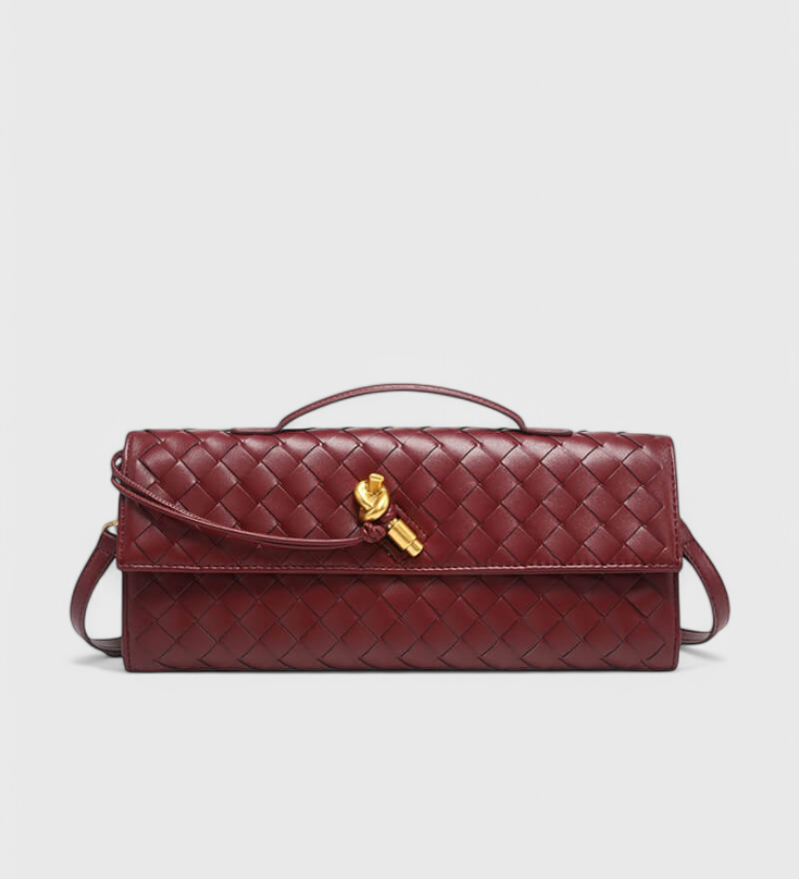 Melanie Clutch με Χρυσή Λεπτομέρεια Κόμπου