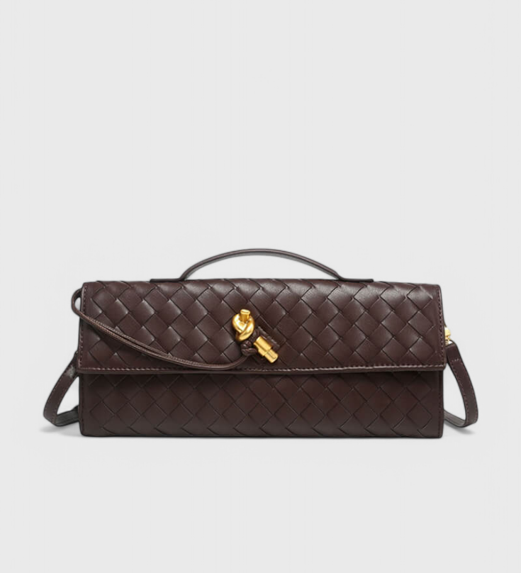 Melanie Clutch με Χρυσή Λεπτομέρεια Κόμπου