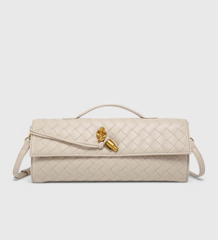 Melanie Clutch με Χρυσή Λεπτομέρεια Κόμπου