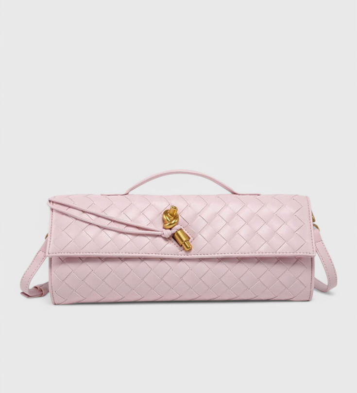 Melanie Clutch με Χρυσή Λεπτομέρεια Κόμπου