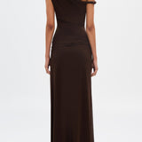 Eranda Μάξι Φόρεμα από Διαφανή Δραπέ Ύφανση Off-Shoulder