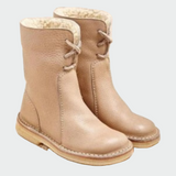 Botas de couro impermeáveis com forro de lã