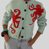 Phoebe - Fun knitted octopus cardigan