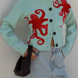 Phoebe - Fun knitted octopus cardigan
