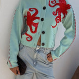 Phoebe - Fun knitted octopus cardigan